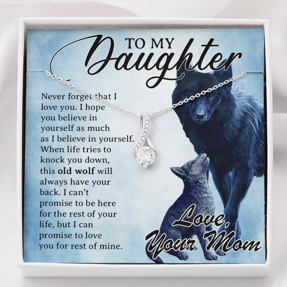 To My Daughter Necklace, Daughter Father Necklace, Daughter Gift from Mom