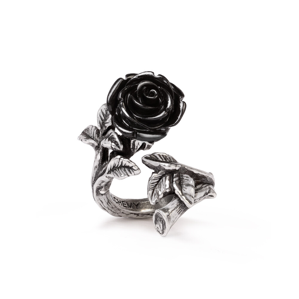 Alchemy Gothic Wild Black Rose Wrap Ring Adjustable Fine English Pewter R241 New