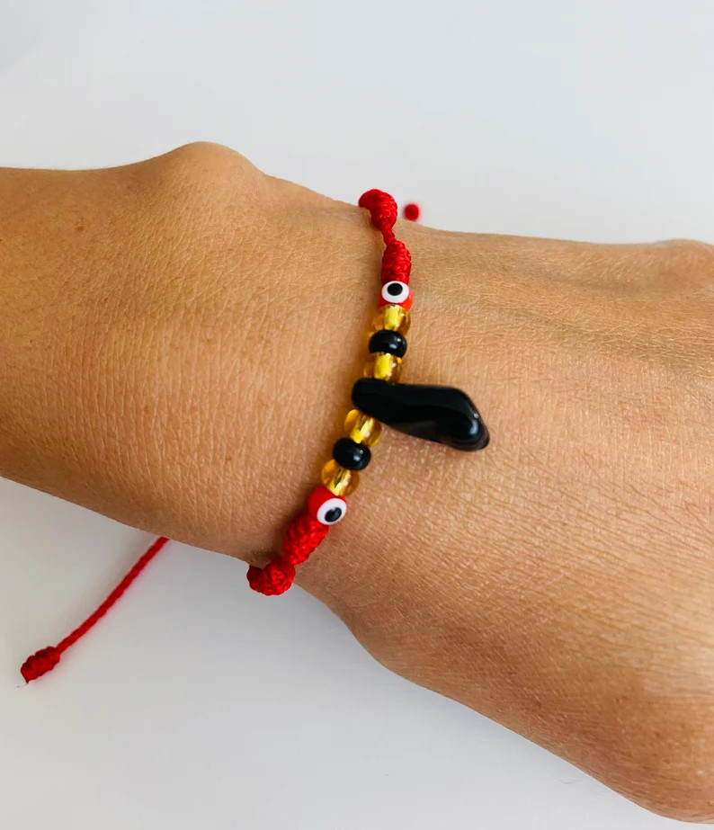 AZABACHE RED CORD RED EVIL EYE ADJUSTABLE BRACELET ADULTO- KIDS – B129
