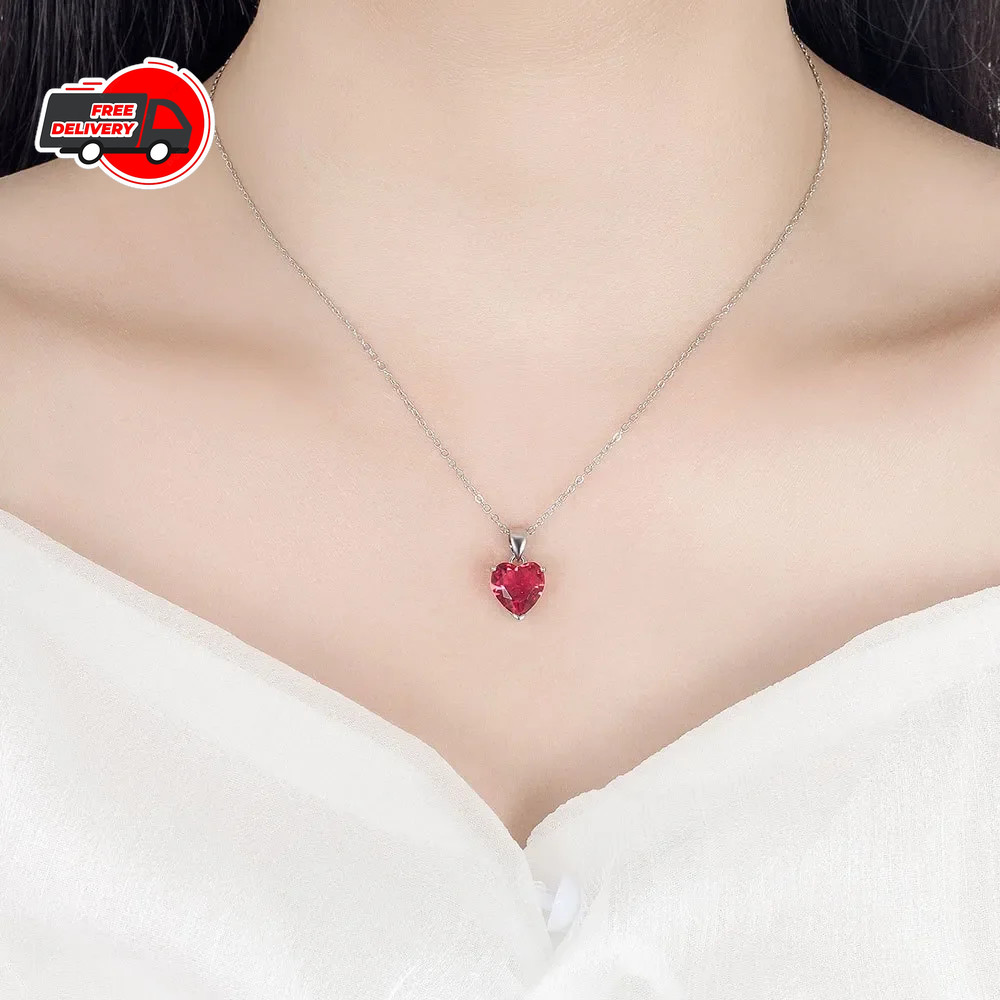 CHSHINE 925 Silver Jewelry Sets For Women Heart Zircon Ring Earrings Necklace