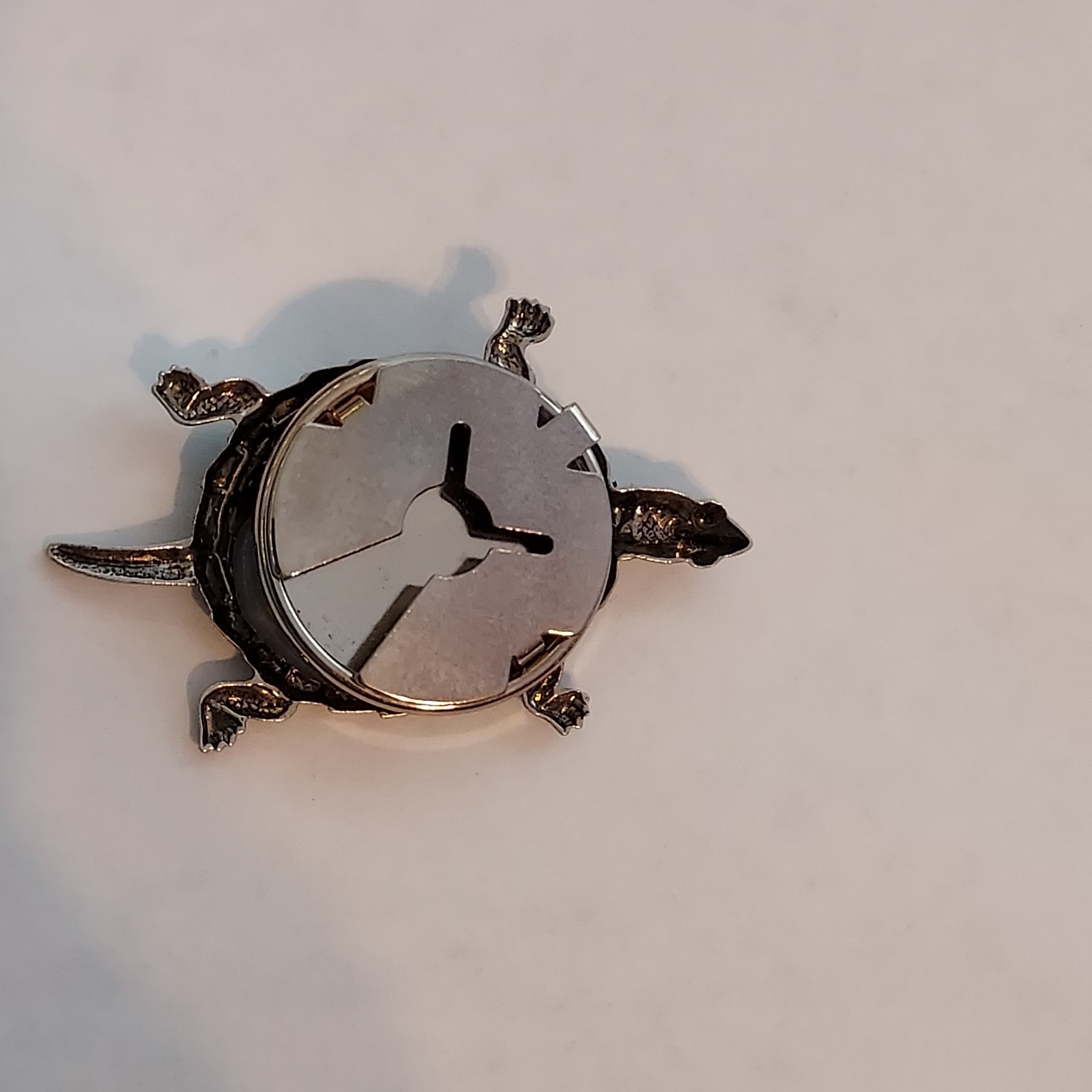 Vintage Turtle Button Covers Silver Tone Textured Shell Set of 4 Novelty