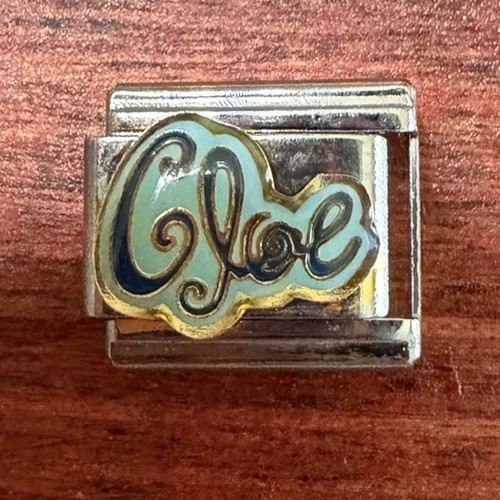 #2/3 BRATZ “CHLOE” “ANGEL” NAME ORIGINAL Italia CHARM Collection single Link 9mm