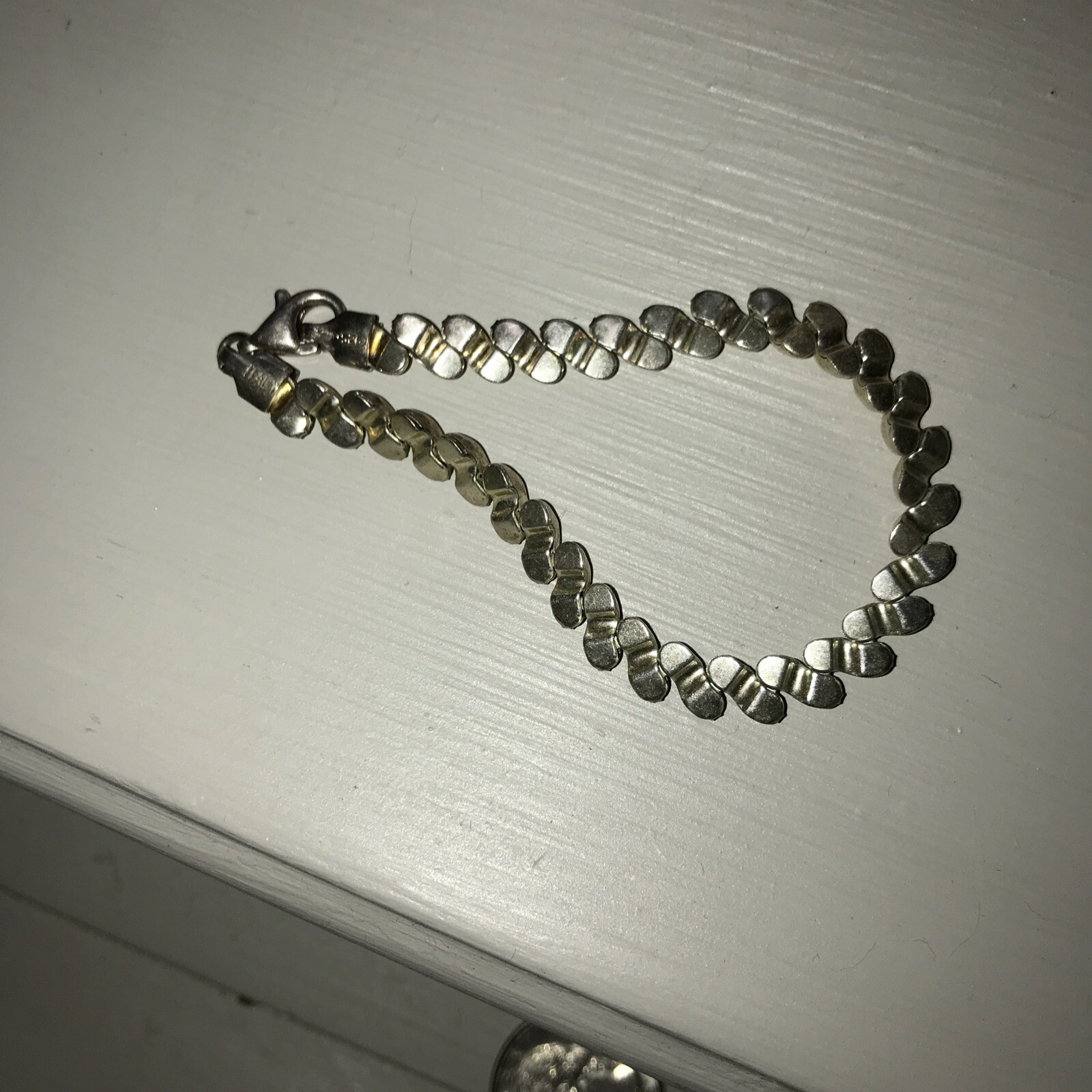 Silver Bracelet Heart Shaped. Made In Italy Not Sure Maker Or Weight Priced Acr