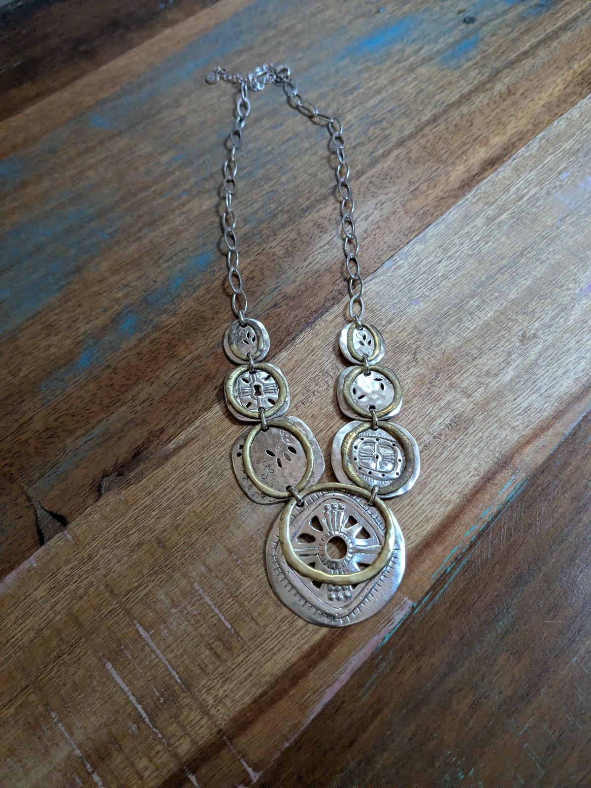 Silpada Sterling & Brass N2861 Boho Collar Necklace