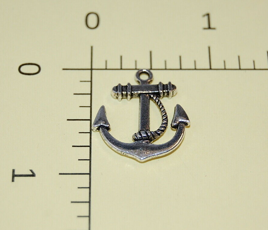 Anchor Sailor Mariner #1 Charm Tibetan Silver J1027