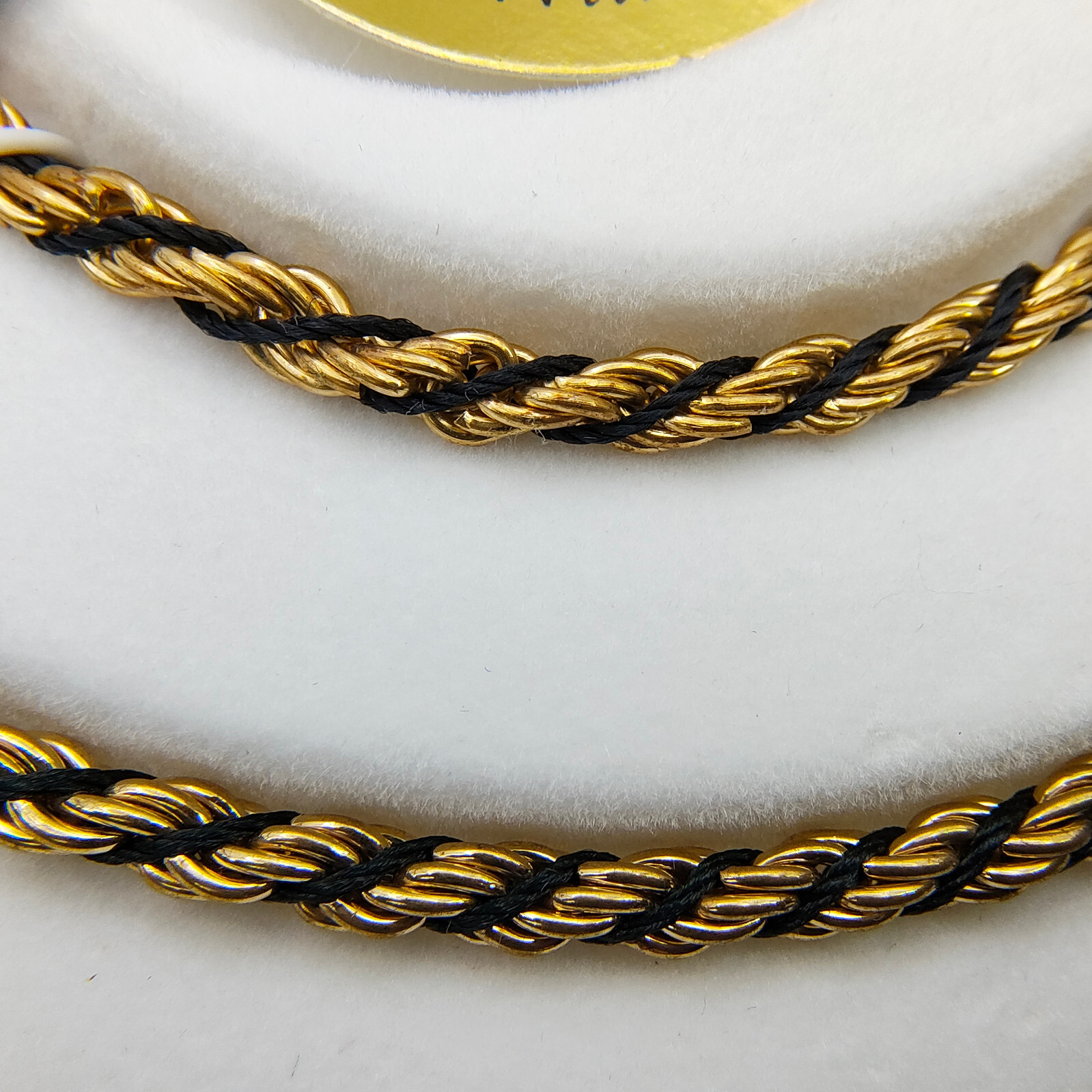 Vintage Chain Wardrobe Gift Set Gold Tone Necklace Bracelet Lipstick Holder