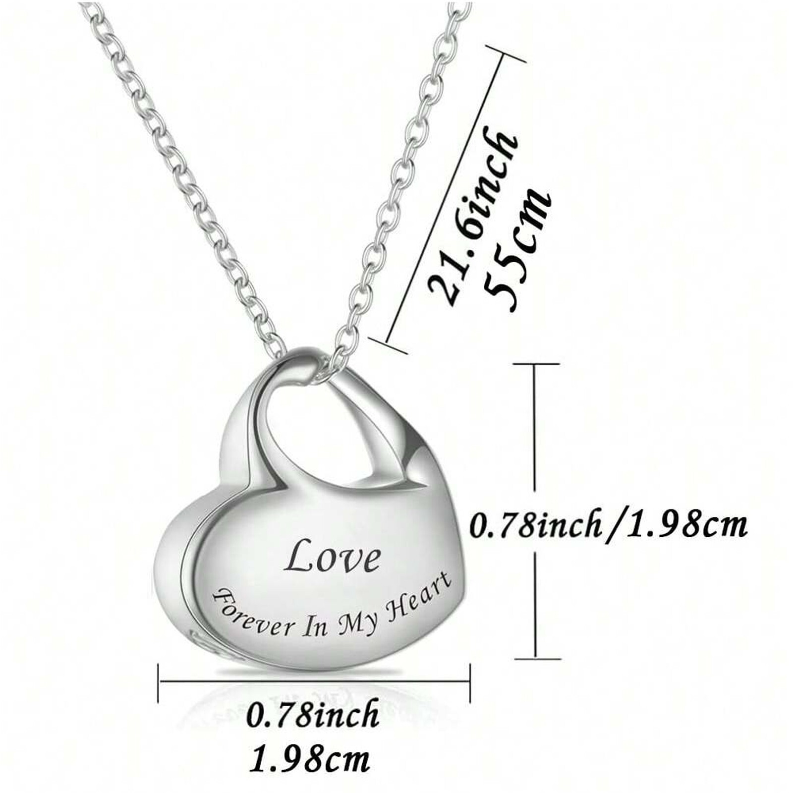 Cremation Urn Memorial Pendant Necklace Keepsake Jewelry for Ashes Necklace