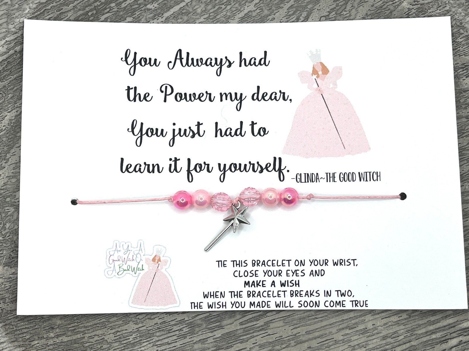 You always had the power my Dear -Wicked musical wish bracelet