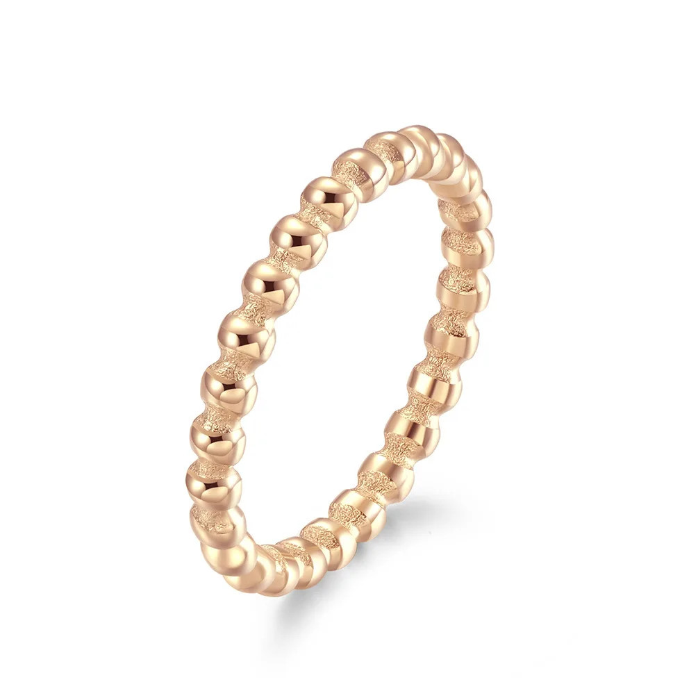 Stackable Ring Stainless Steel 2mm Beads Eternity Band Anniversary Jewelry