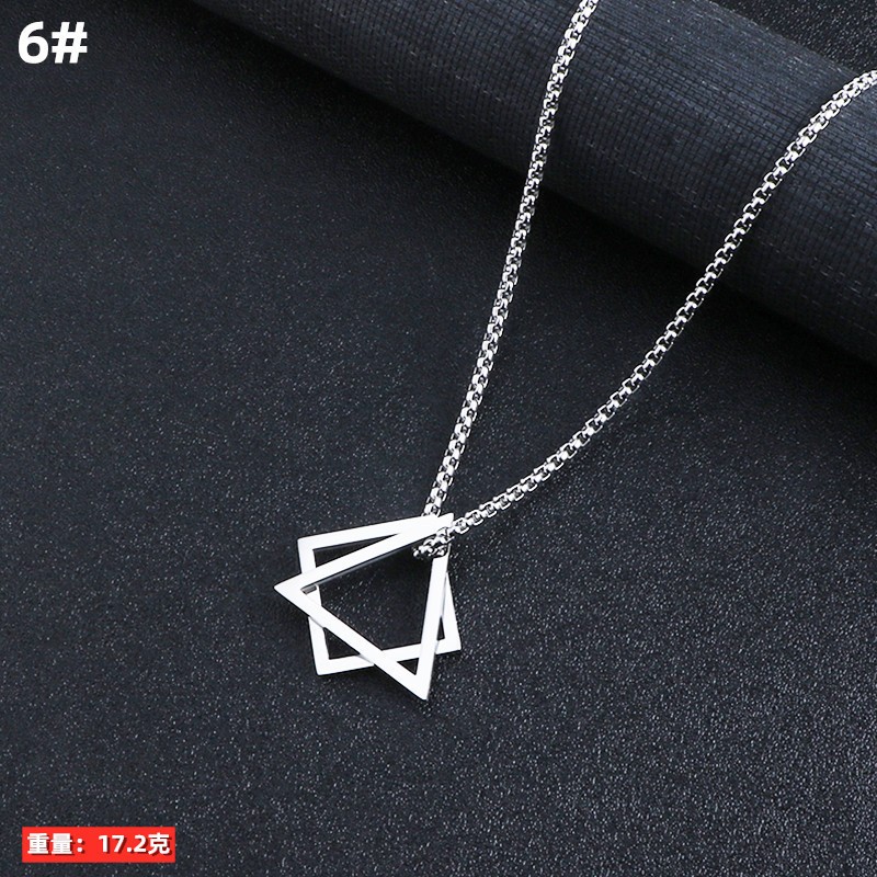 Boys Necklace Titanium Steel Ornament Personality Alloy Pendant Ins Hip-Hop