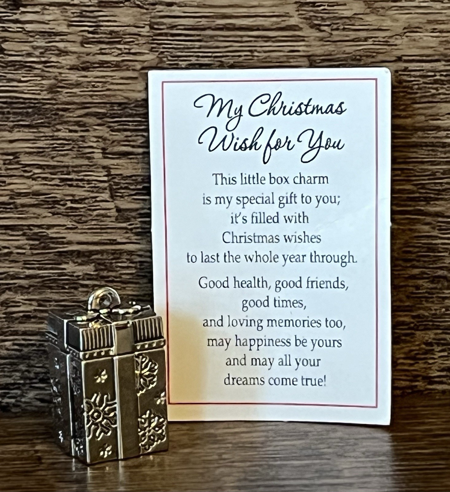 GANZ Charm Present Gift Box Mini Angel Inside Magnet Close My Christmas Wish