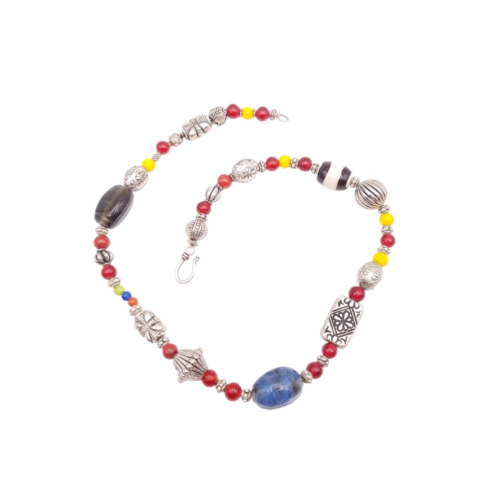 Necklace Glass Plastic Beads Multicolor Statement Chunky Bohemian Boho