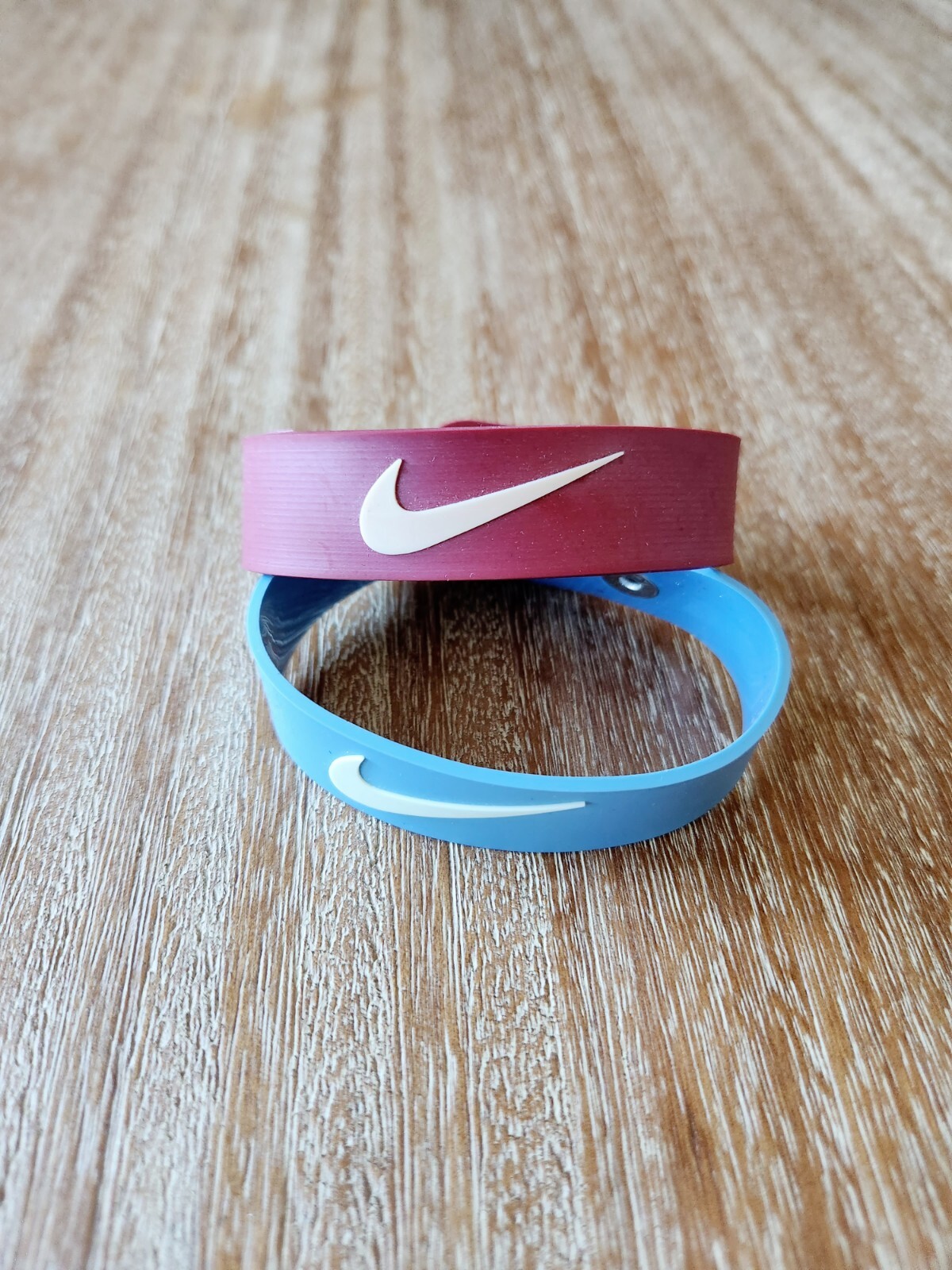 Authentic Nike 2x LOT Logo Snap Baller Band Silicone Bracelets Bangle Metal