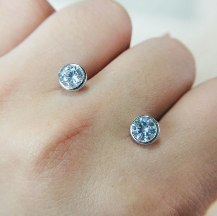 925 Sterling Silver Diamonique CZ Basket Round Stud Earrings 5mm 0.5ct 1tcw A22