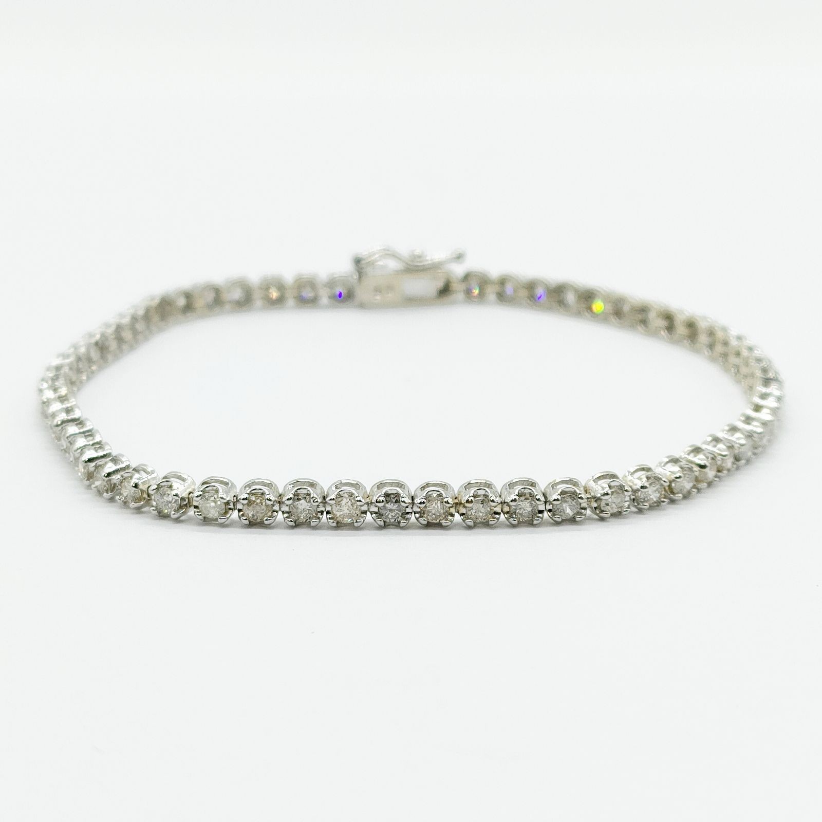Jewelry Bracelet Natural Diamond 2ct White Gold 2656410