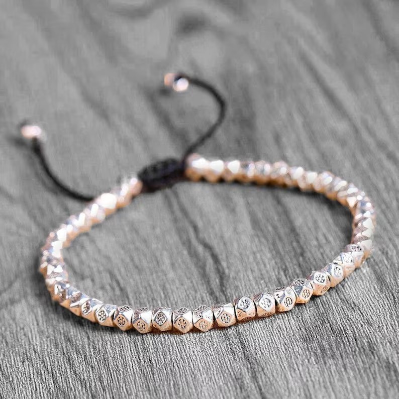 Tibetan Copper Bead Bracelet for Good Luck and Wealth Healing Jewelry Men Women
