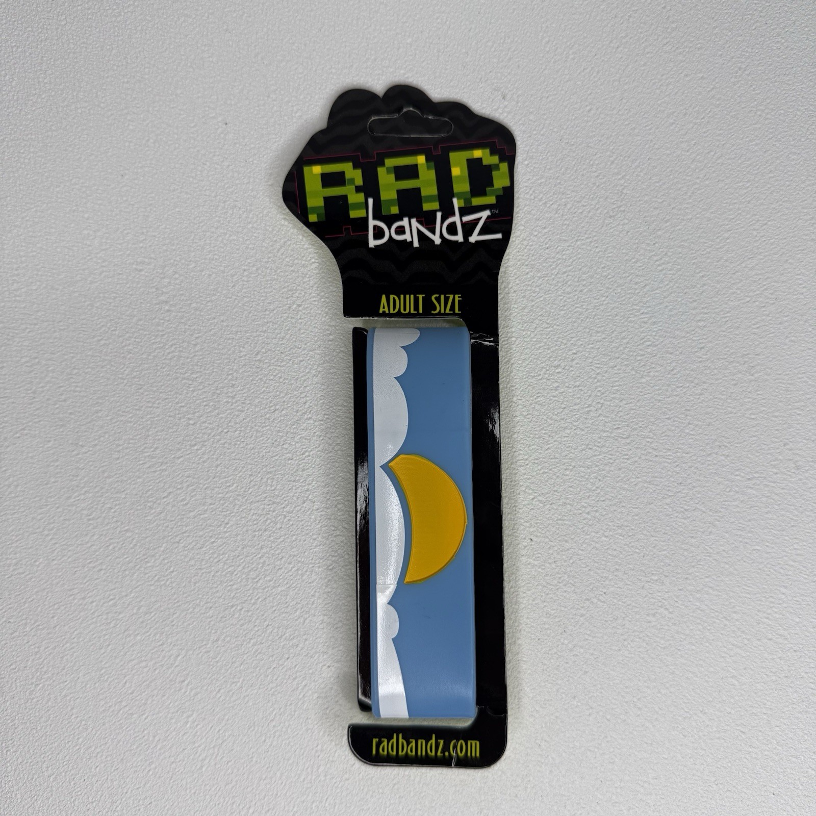 Radbandz HIGH IN THE SKY Hot Topic Silicone Wristband Bracelet Blue Adult Size