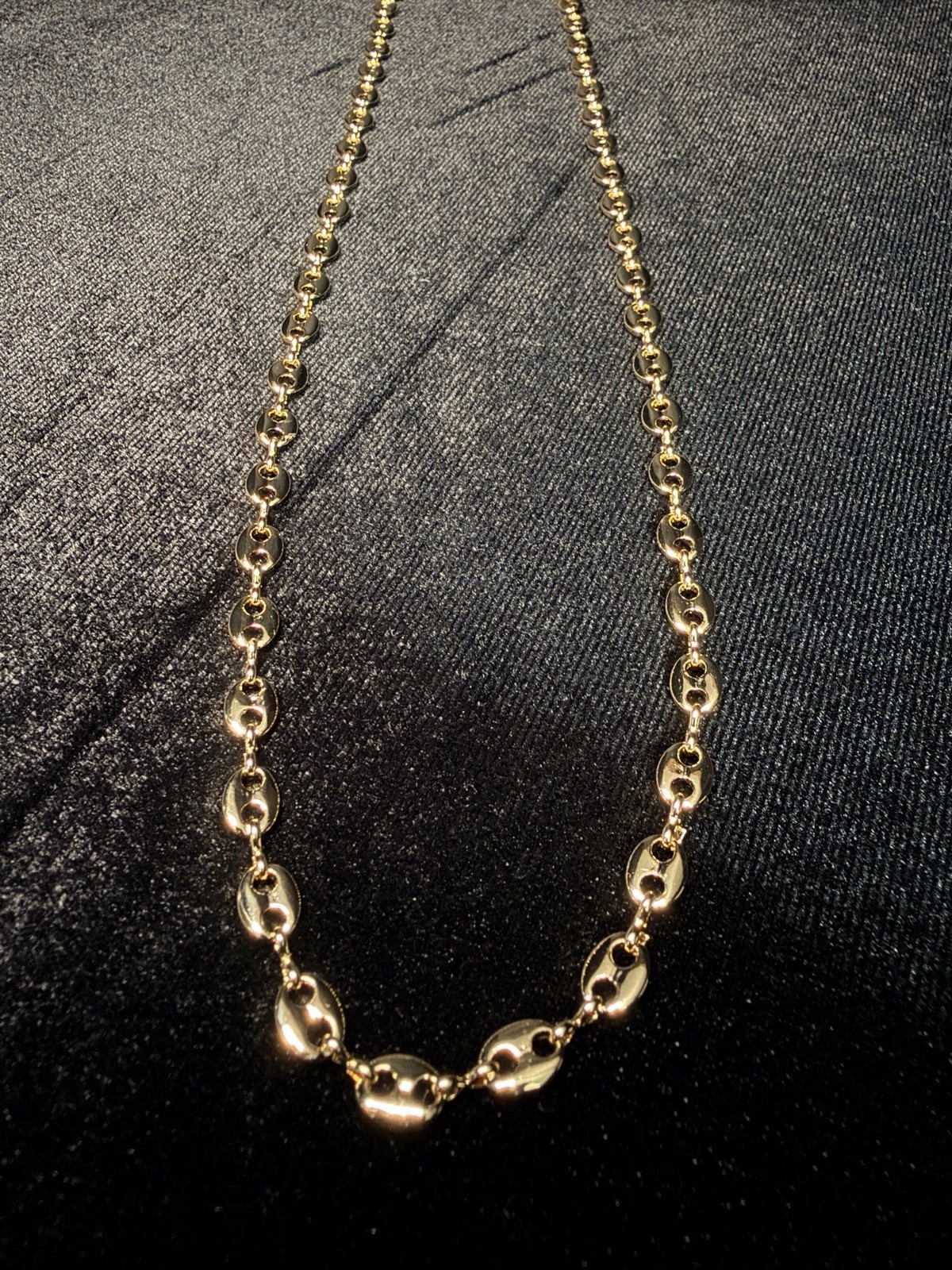 Puffed Mariner 20in 5.5MM Necklace Brand New Gold Finish. Elegant