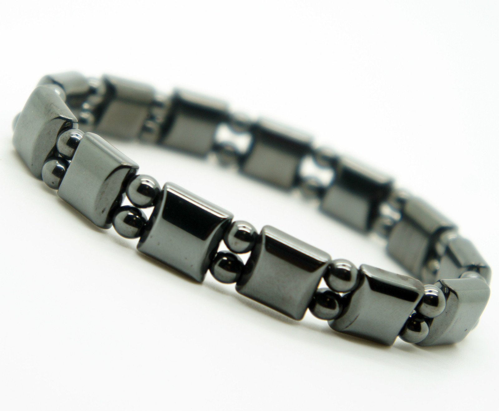 Magnetic Hematite Bracelet Pain Relief Energy Powerfull Elastic G4