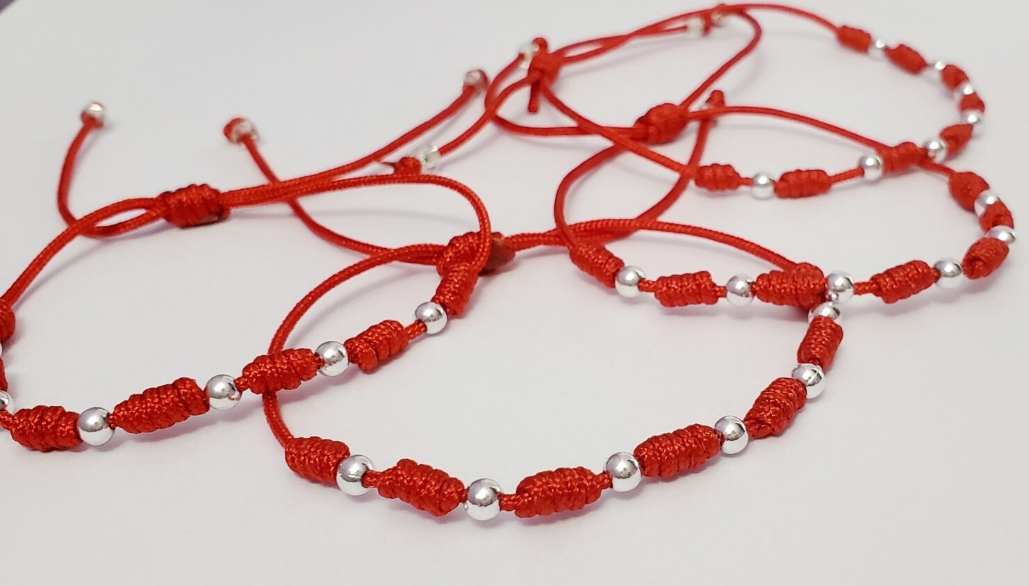 Pulsera7 Nudos Para Suerte Cuentas color Metalicas/7 knots bracelet with metal