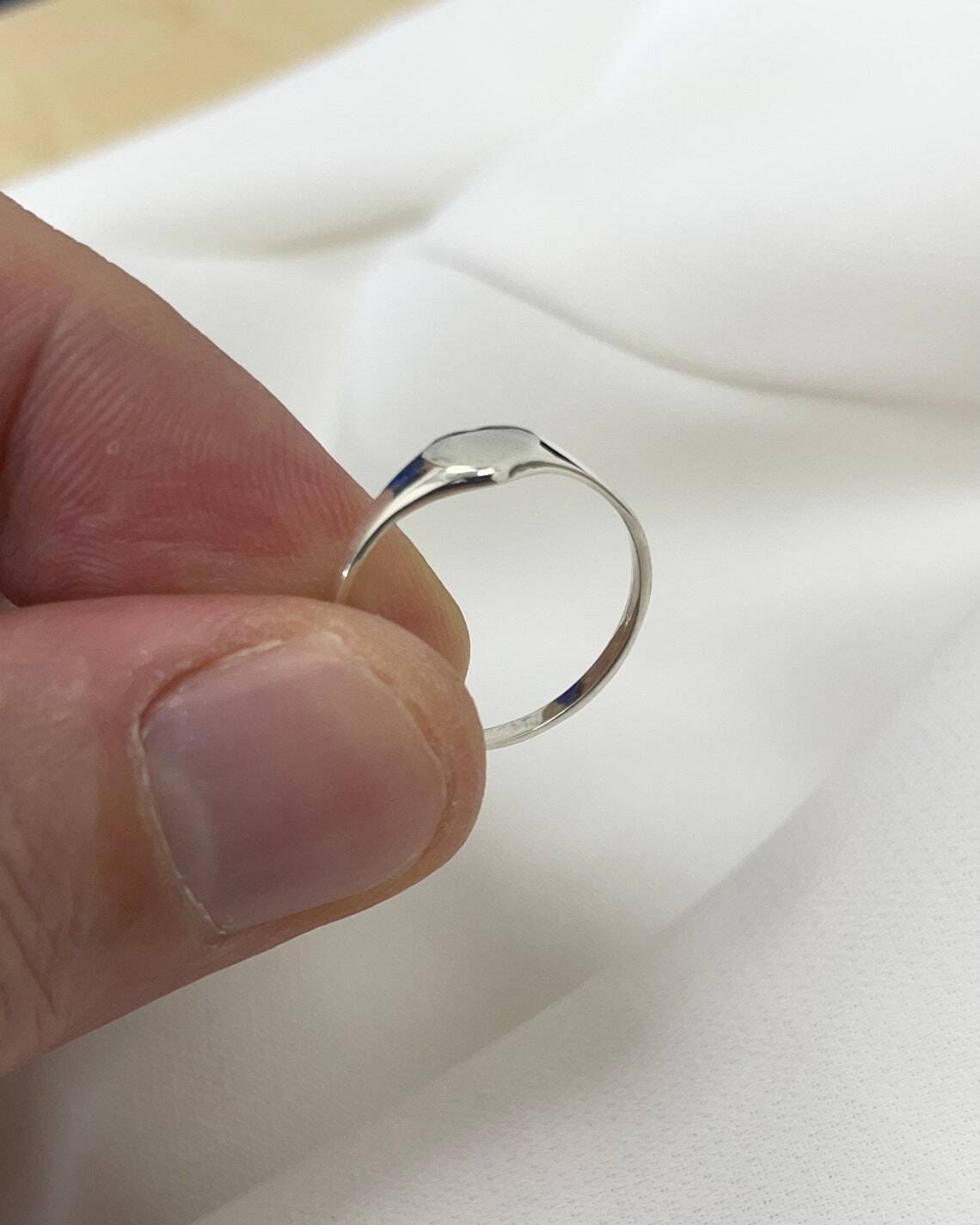 925 Sterling Silver Baby ring Children and Adults size heart shape ring Girls