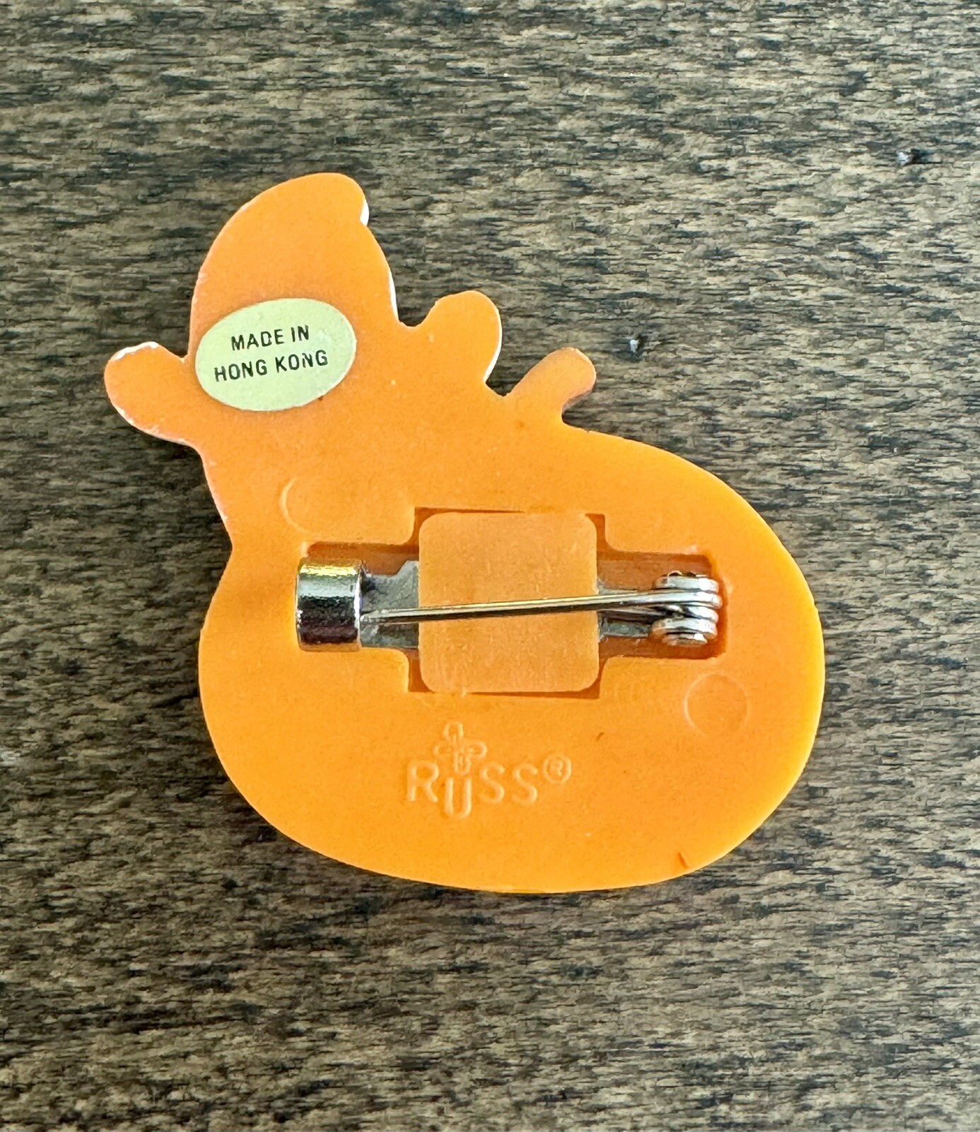 Vintage Lot Of 2 Halloween Pumpkin Ghost Witch Broom Pins Brooches Russ 1.5”