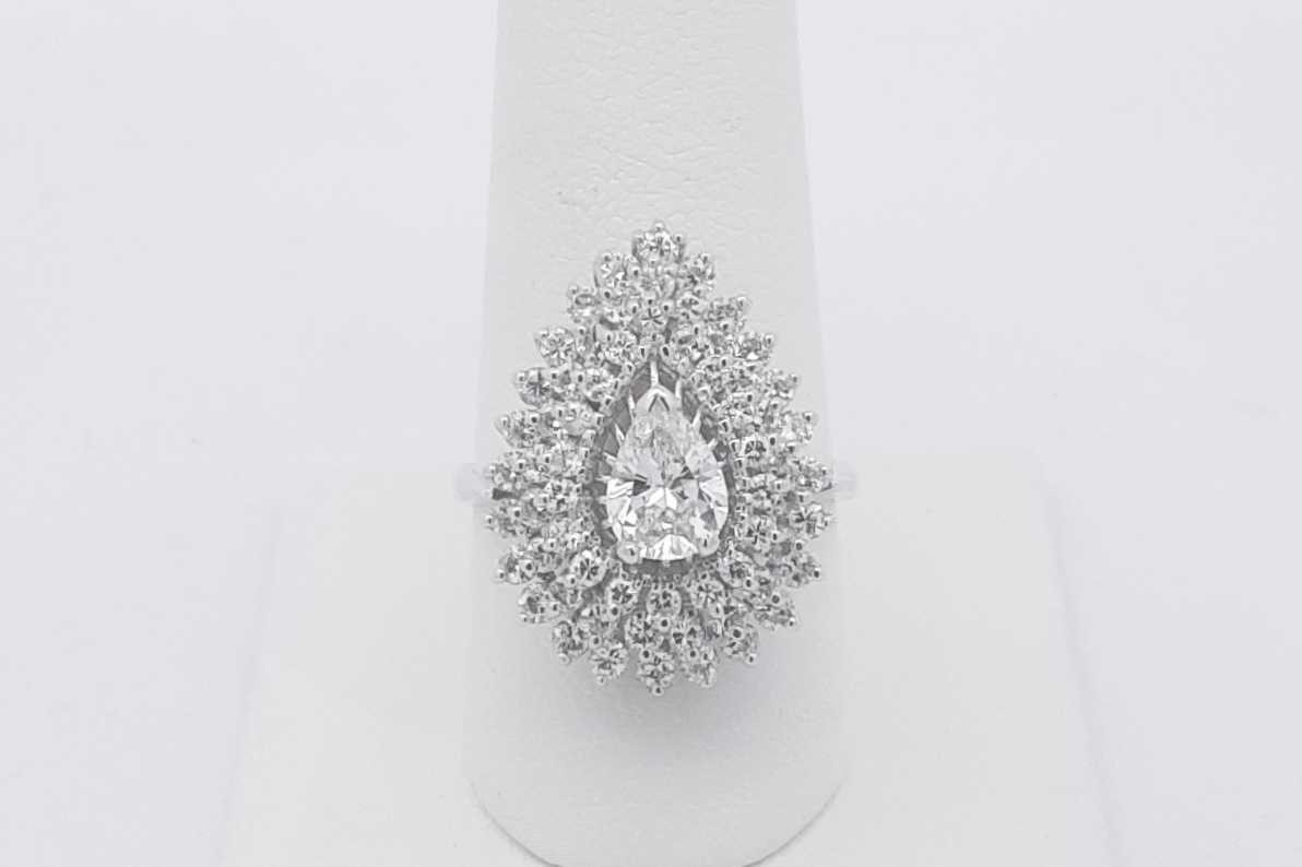 1.91cttw Diamond Ring In 14k White Gold 7.3 Grams Size 8.25 Eb0126lrxzsa