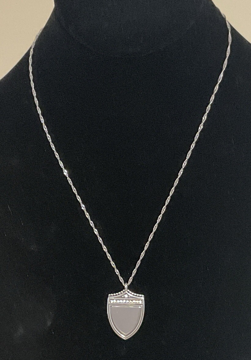 NWT SO SPARKLY! BRIGHTON MEDAILLE SHIELD LOVE CHARM PENDANT NECKLACE MSRP $58