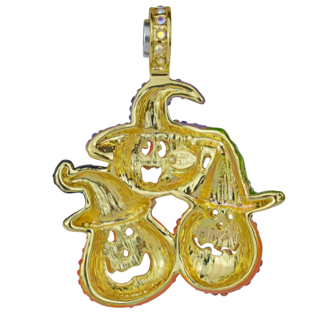 Kirks Folly Pumpkin Patch Witch Magnetic Enhancer goldtone Halloween