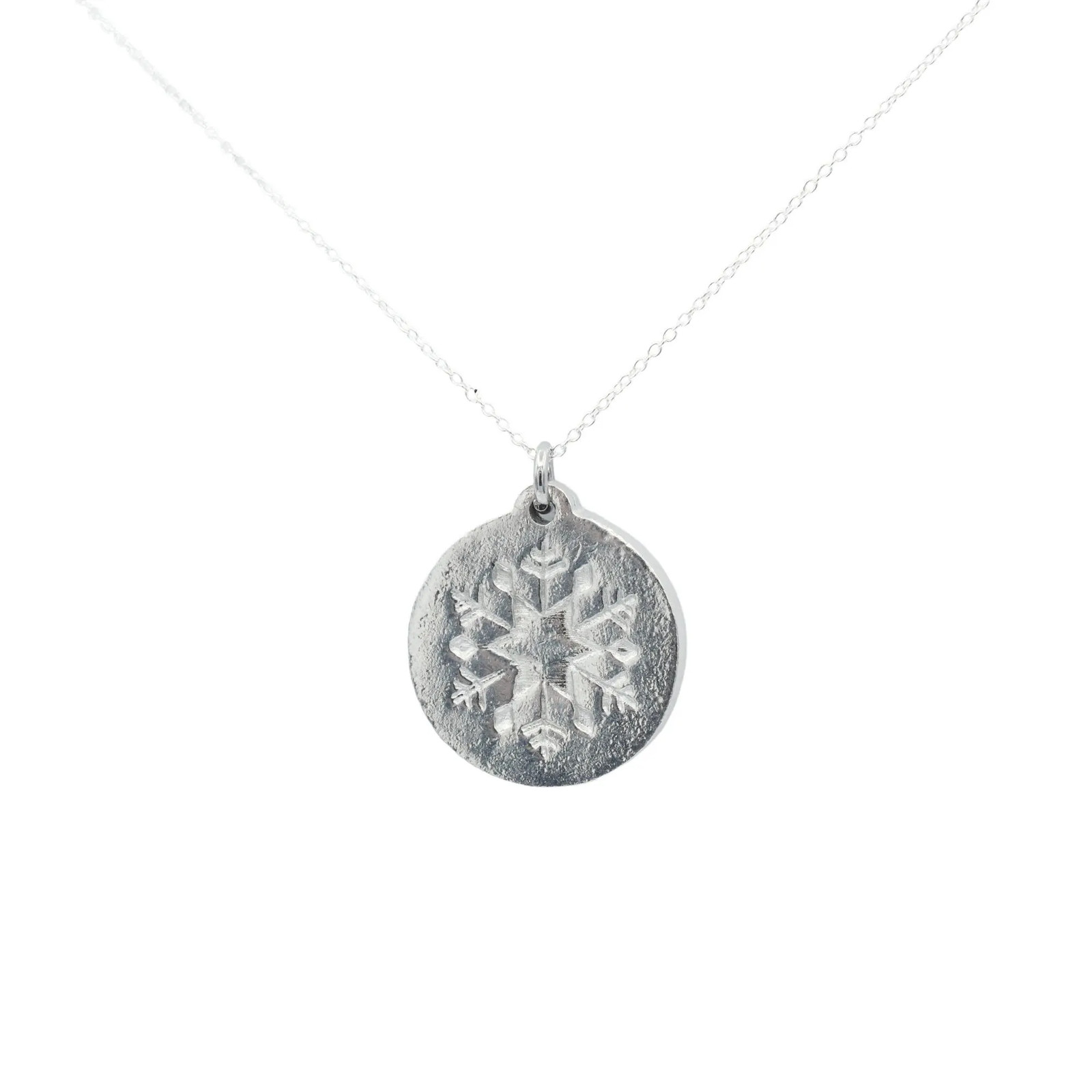 10th Anniversary Tin Pendant Snowflake Star Minimalist Necklace Gift UK