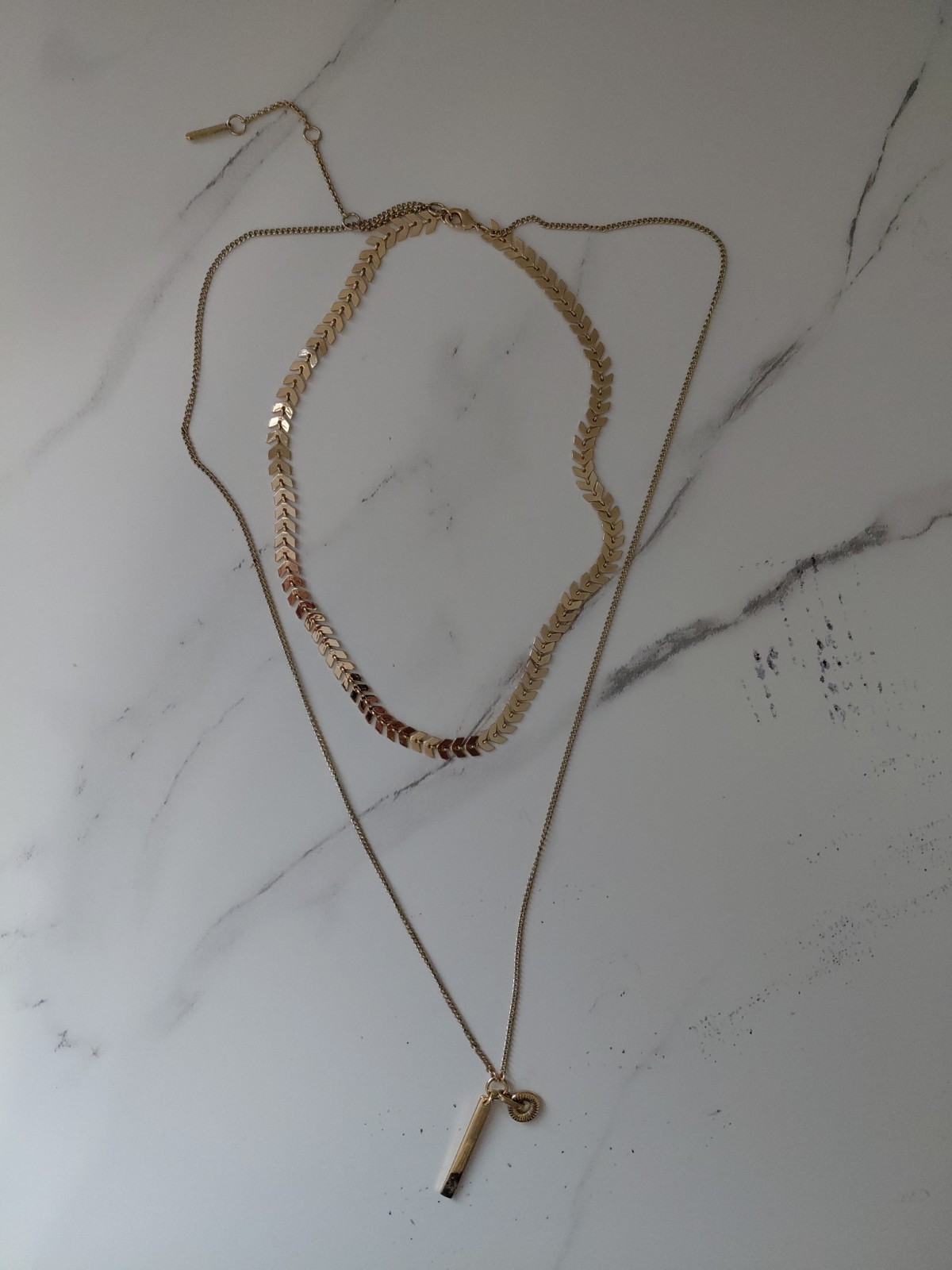 2 Nine West Gold Chains With pendant With 2 Adjustable locks For Different Sizes