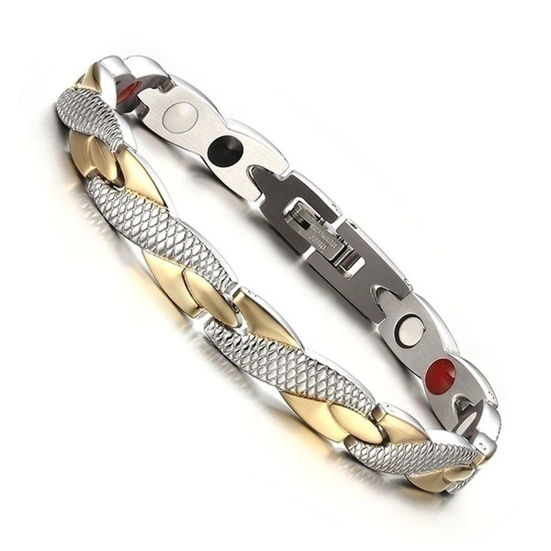 Fashion Bracelet Unisex 8″ Silver Gold Color 22-6
