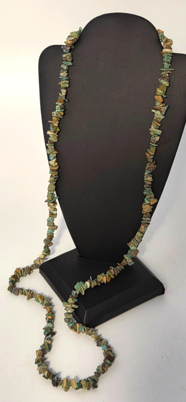 Lot of 6 Natural Stone Necklaces Chipped Beads Brown Green Beige Multi-Colored