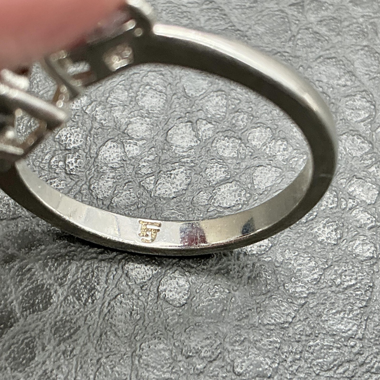 Fragrant Jewels Ring Sz 8.75 Silver Tone Champagne Pear Stone Cocktail Statement