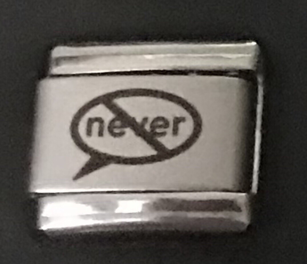 Never Symbol WHOLESALE LASER ITALIAN CHARM Link 9MM L1