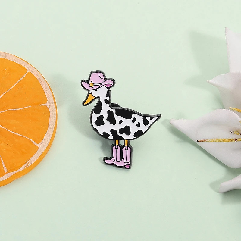 Enamel Duck Brooch Pin Jewelry Womens Gift