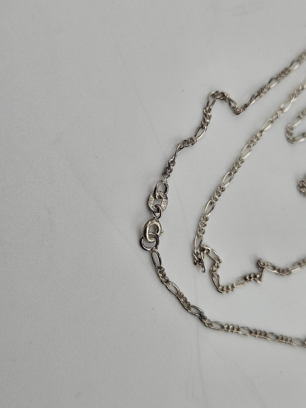 23.5in Sterling Silver 2mm Figaro Necklace Chain
