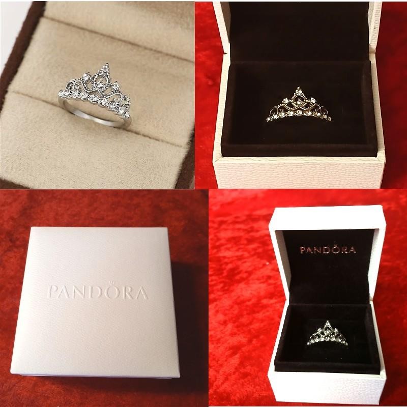 SPARKLING STYLE PANDORA CROWN RING COLOR SILVER US SIZE 7 FREE SAME DAY SHIPPING