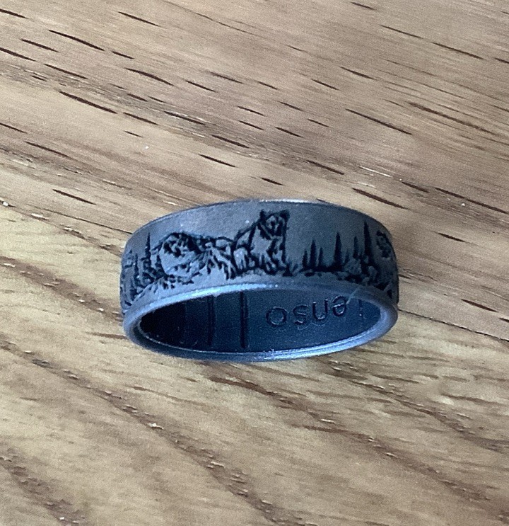 Enso Etched Silicone Ring – Grizzly Trail