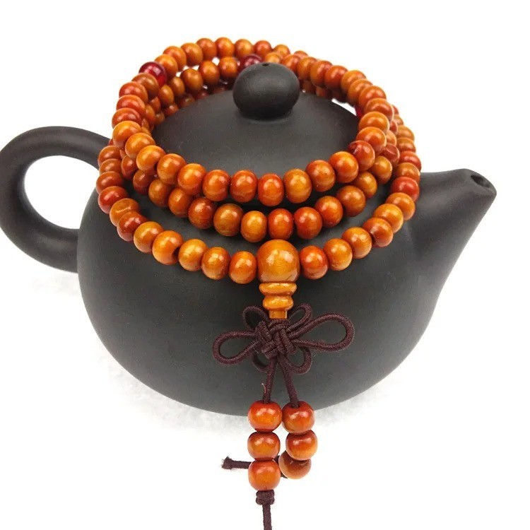 108 Wooden Mala Beads Prayer Necklace Healing Meditation Yoga Tassel Unisex-Wood