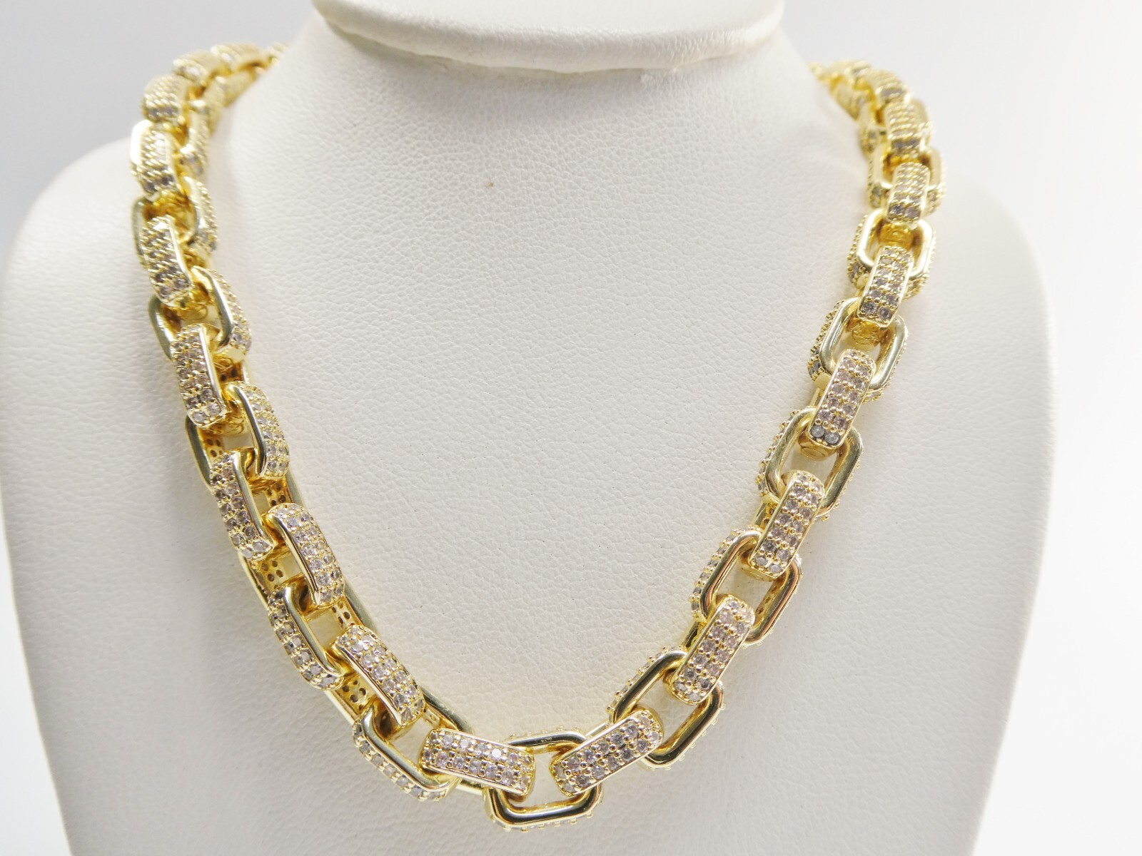 14K GOLD FILLED FULL MICRO FAVE SETTING BARREL NECKLACE
