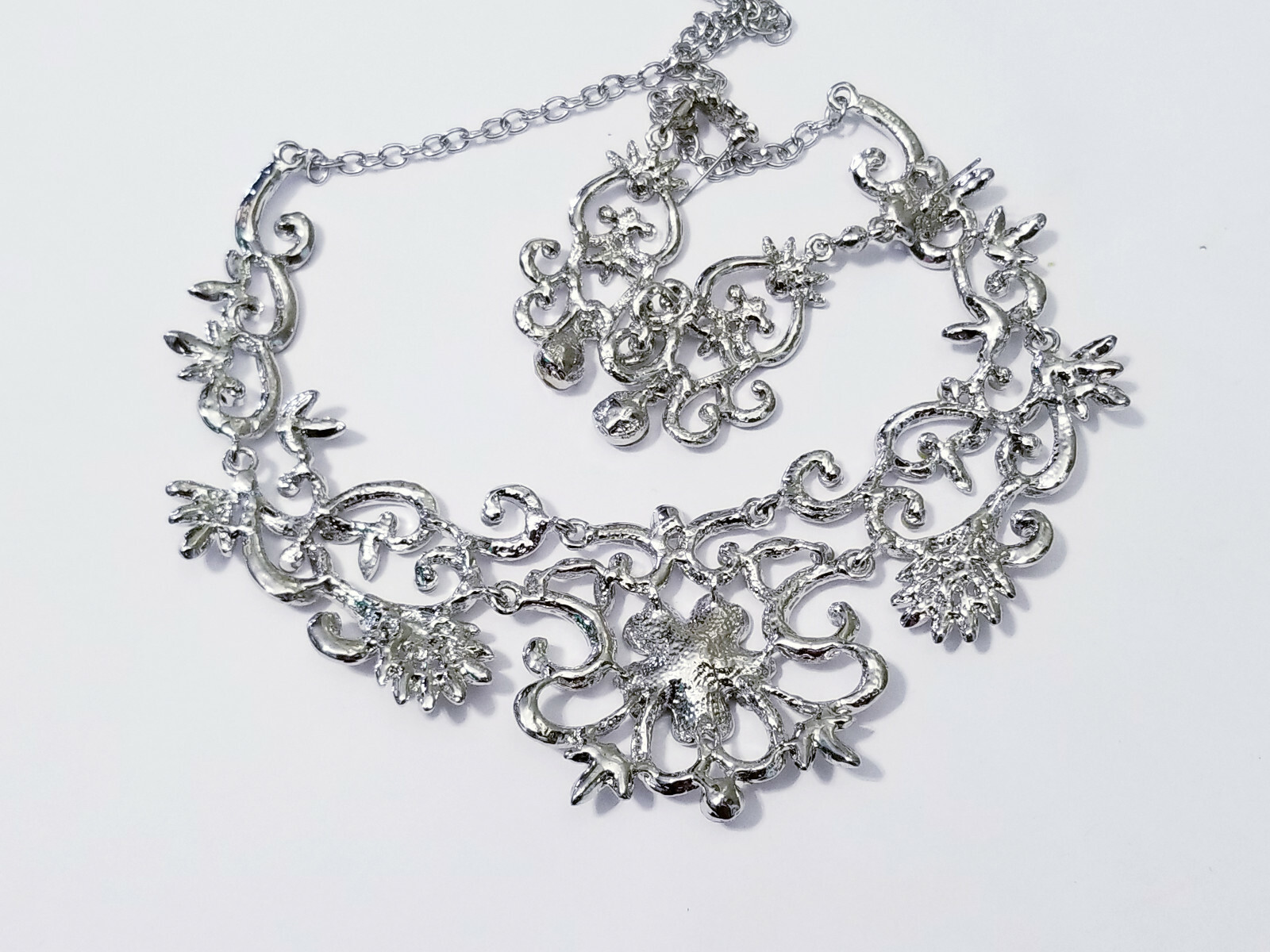 Clear Rhinestone Necklace, Necklace Earring Set, Bridesmaid Crystal Necklace