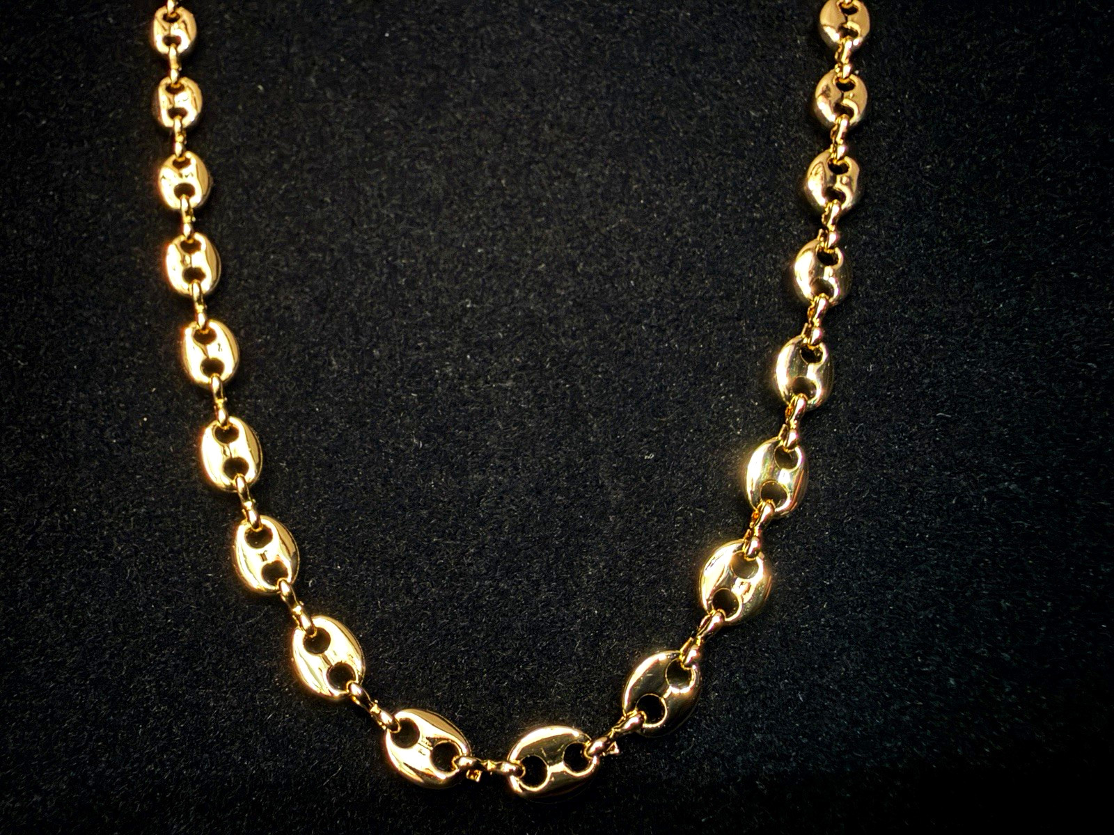 Puffed Mariner 20in 5.5MM Necklace Brand New Gold Finish. Elegant