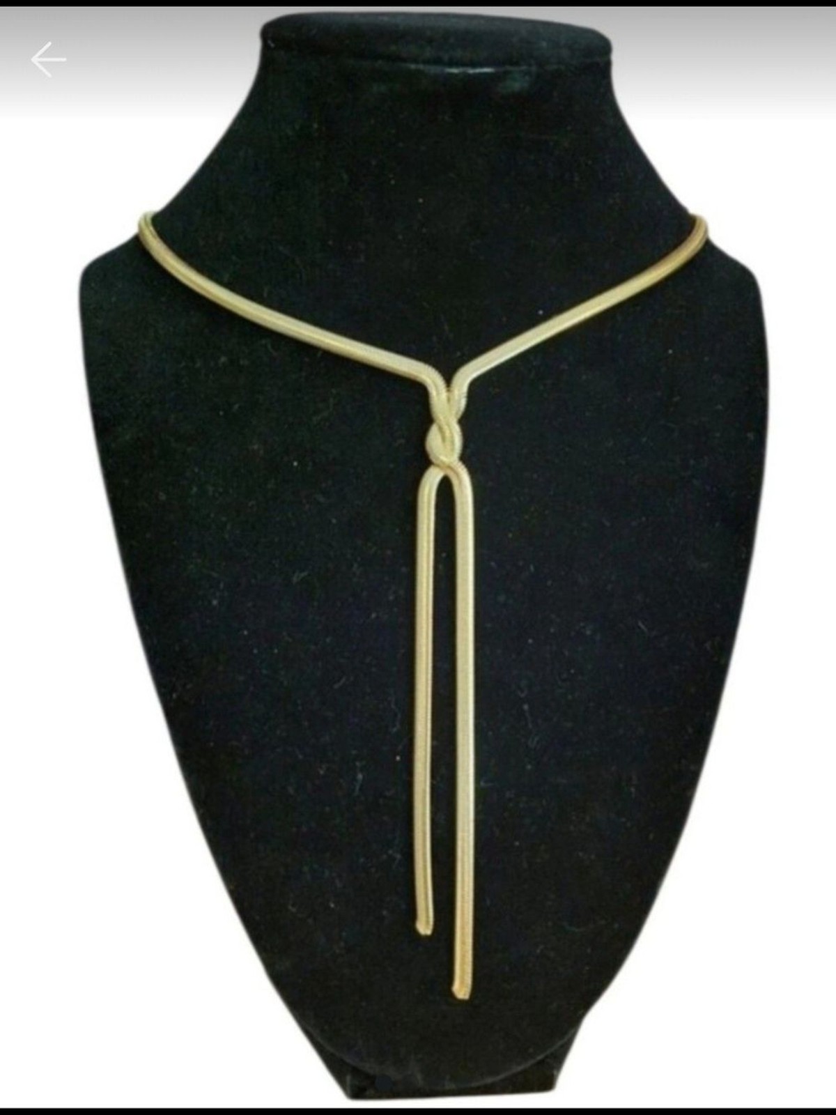 Gold-Tone Knot Lariat Necklace