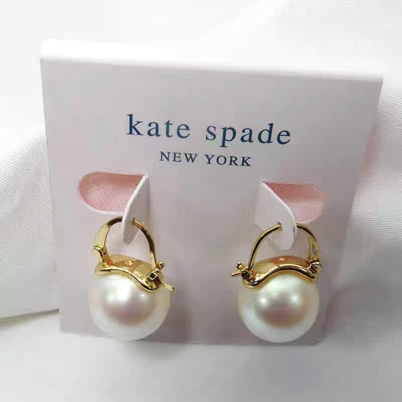 kate spade Classic white pearl earrings