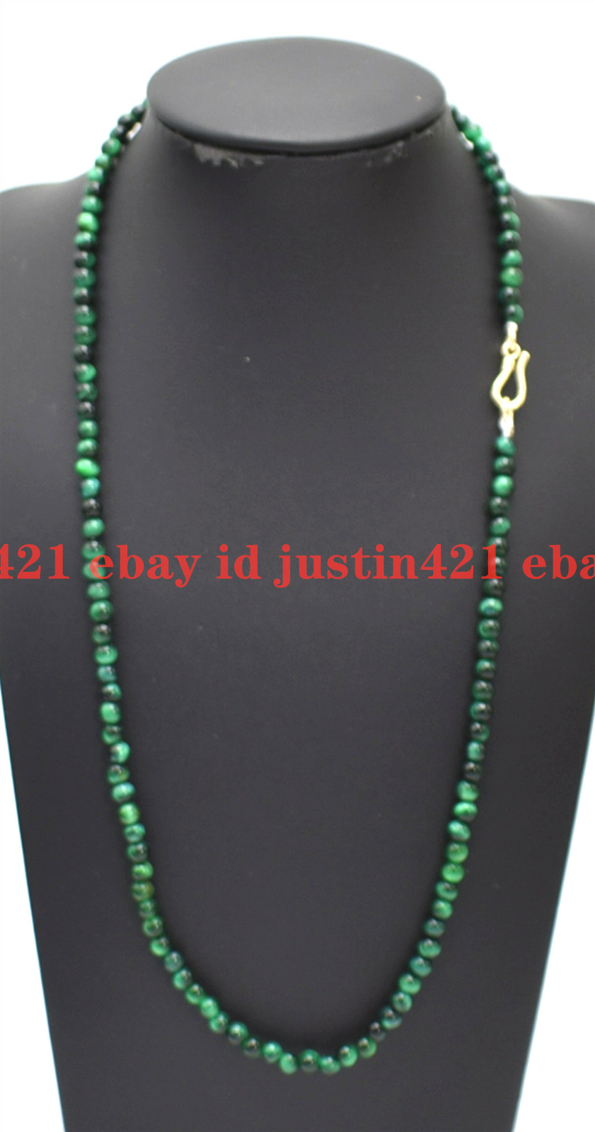 4mm Natural Tiger’s Eye Gemstone Round Beads Necklace 16-28″ AAA