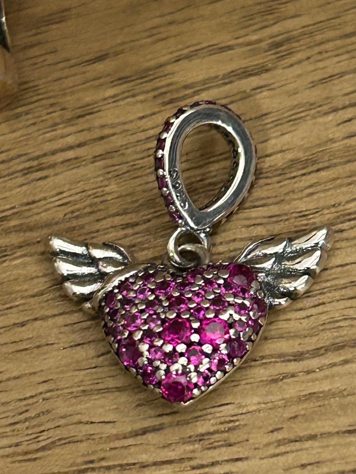 1 random s925 silver pink charm bead Unbranded