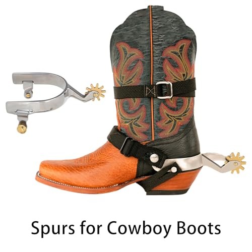 1Pair Horse Spurs for Men Women, Stainless Steel Boot Spurs, Not Rust Spurs