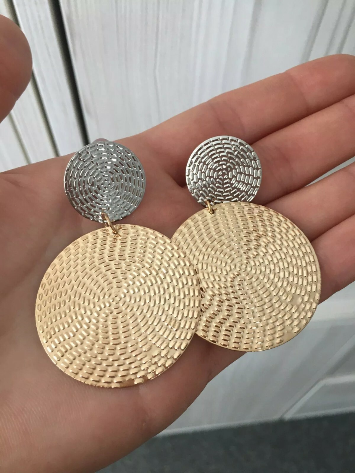 Fashion Pendant Size Round Circle Earrings Female Temperament Personality Color