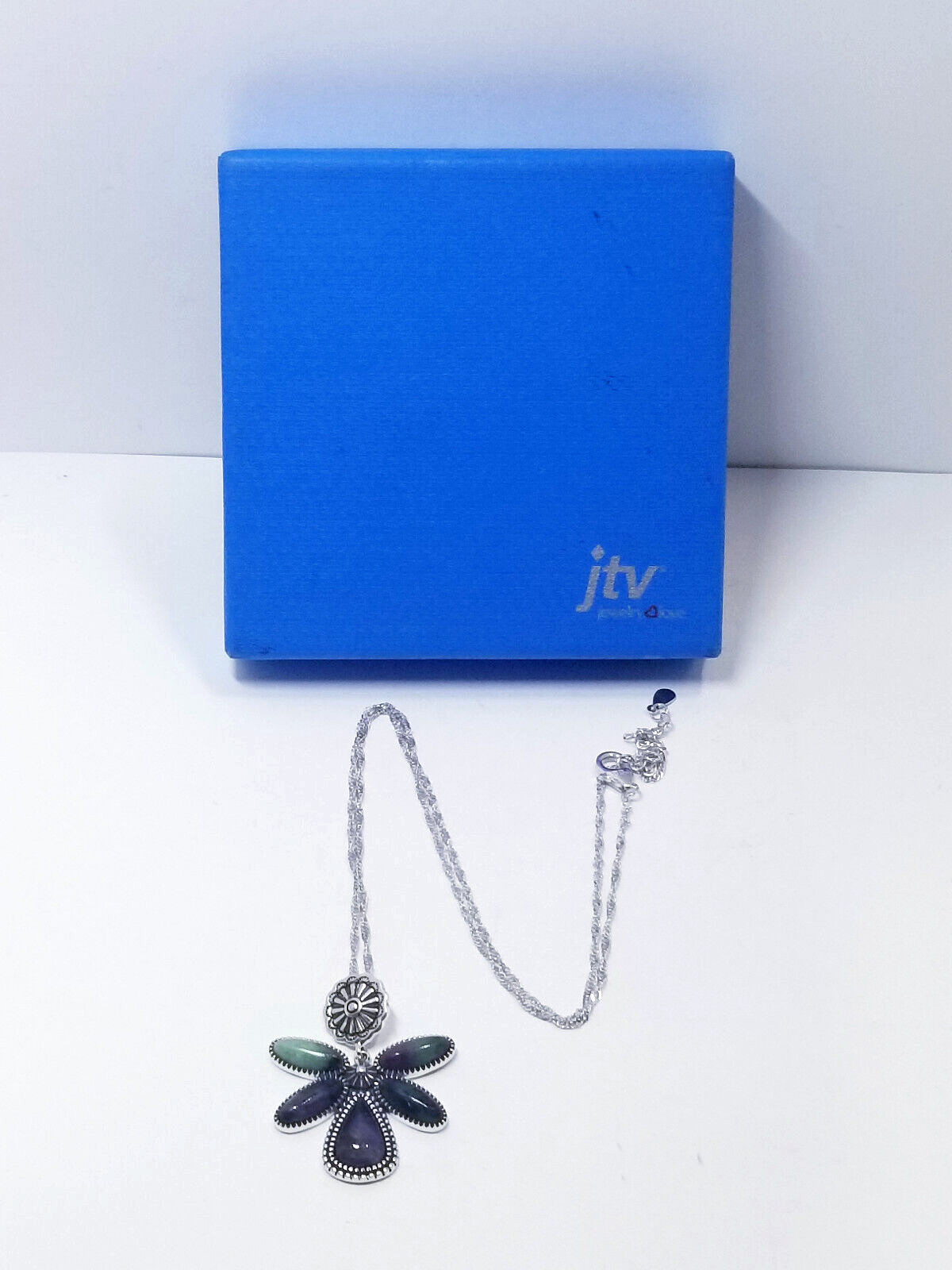 JTV Ruby-in-Zoisite Sterling Silver Pendant with Chain